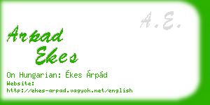 arpad ekes business card