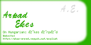 arpad ekes business card